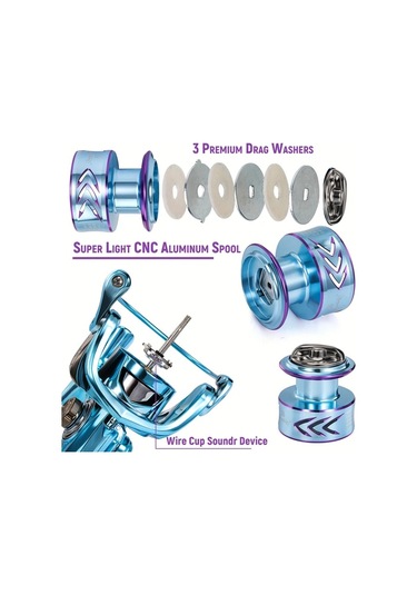 Fochsia Sougayilang Mavi 3000 Seri Metal Kumanda Makarasi 10kg 22lbs