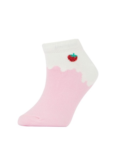 DeFacto Kız Çocuk 7'li Pamuklu Patik Çorap V2847A6NSKR1