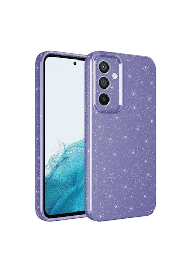 Galaxy A54 Uyumlu Kılıf Kamera Korumalı Simli Lüks Koton Kapak