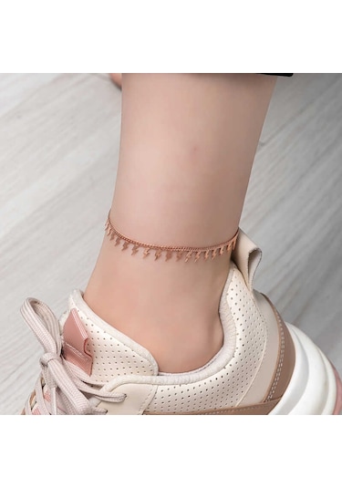 925 Ayar Gümüş Rose Şimşek Halhal Çok Renkli