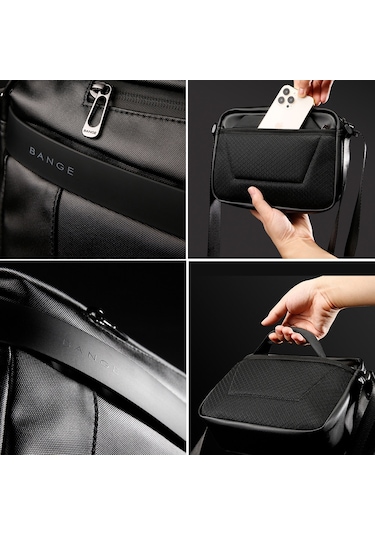 Bange Bg-7670 Erkek Omuz Askılı Crossbody Göğüs Çantası Siyah