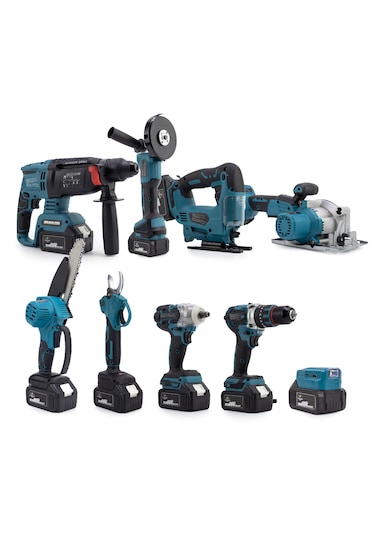 Chelikbei 36V Akülü Vidalama Seti 9'lu Mavi