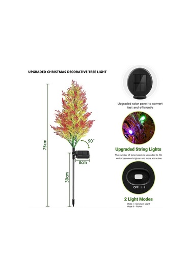 Sones Güneş Enerjili Zemin Lambası Led Bahçe Dekoratif Peyzaj Işıkları Villa Çim Işıkları Noel Ağacı