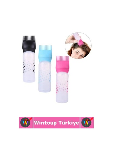 Yüksek Kaliteli Saç Bakımı Boya Yağ Krem Kolay Uygulama Çok Şık Taraklı Saç Uygulama Şişesi 1 Adet