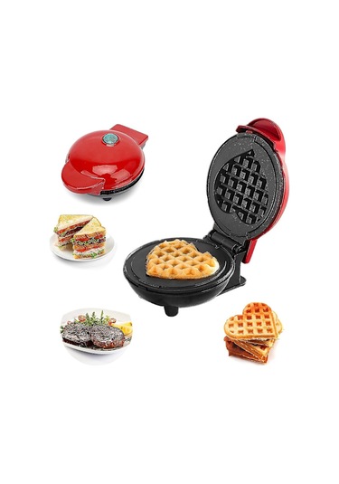 Mini Waffle Makinesi, Yuvarlak Waffle Makinesi, Waffle Makinesi, Mini Bireysel Waffle Makinesi Küçük Waffle Makinesi Yapışmaz Waffle Makinesi