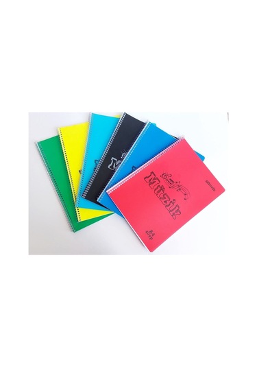 1 Adet Plastik Kapak A4 Büyük Boy Telli 40 Yaprak Müzik Defteri Karışık Renk Yollanacaktır. Çok Renkli