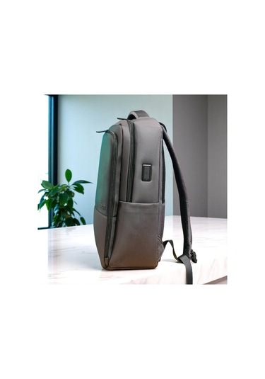 Laptop Ve Seyahat İçin İnce Tasarım Sırt Çantası Baggaj S24112 Gri