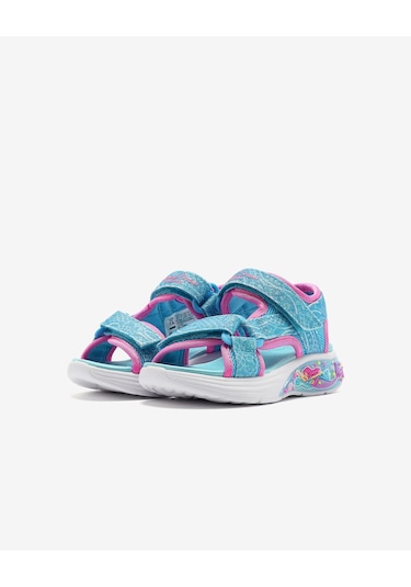 Skechers Mermaıd Dreams Sandal Küçük Kız Çocuk Mavi Işıklı Sandalet 303111n Blmt Mavi