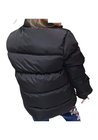 Erkek Çocuk /kız Çocuk Kapüşonsuz Fermuar Cepli İçi Peluş Astarlı Siyah Renk Mont Siyah