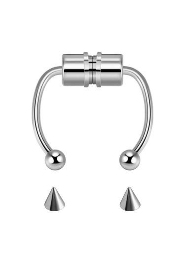 Paslanmaz Çelik Burun Fake Piercing Septum Mıknatıslı Ecp01