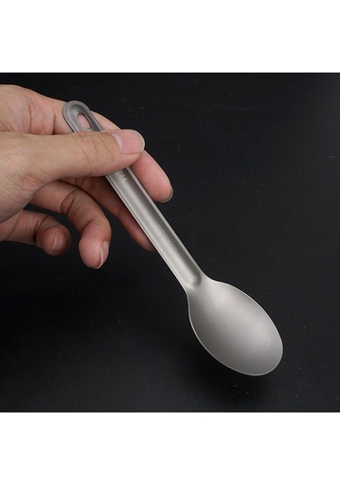 Homyl Titanyum Kamp Seyahat Açık Piknik Sofra Kaşık Çatal Kaşık