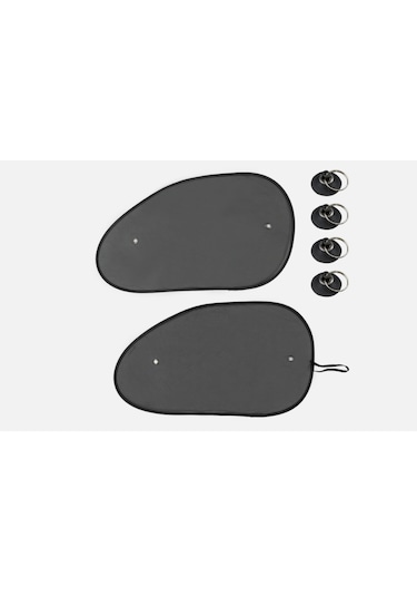 Araç Arka Yan Cam Güneşlik Vantuzlu Oto Perde Seti Araç Perdesi