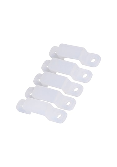 Konesam 12mm Led Işık Şeridi İçin Silikon Kelepçe - 100 Adet Paket, Su Geçirmez Kasa Sabitleyici, Pratik Kurulum