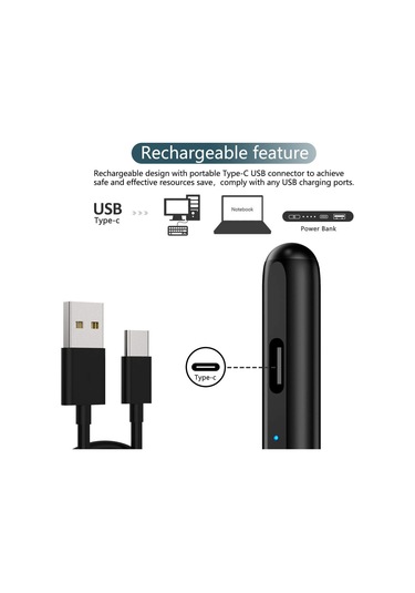 İpad İçin Yp0016 Yanlış Dokunma Önleyici Manyetik Kapasitif Stylus Kalem Siyah