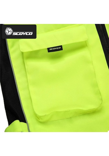 Scoyco Motosiklet Reflektörlü Yelek Winnstoper Kumaş Cepli Motorcu Yelek