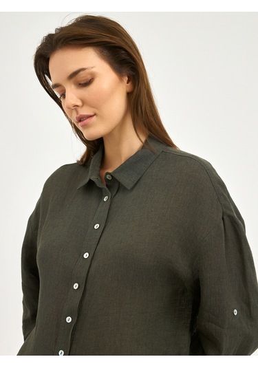 Karaca Kadın Comfort Fıt Gömlek-haki 12.25s.04.018 Haki