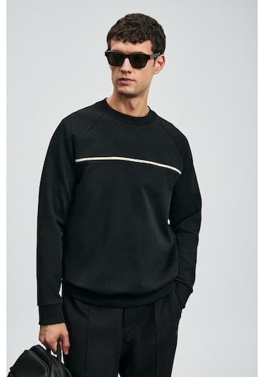 Lufian Cosmo Erkek Sweatshirt Siyah Siyah 112030181100100 Siyah