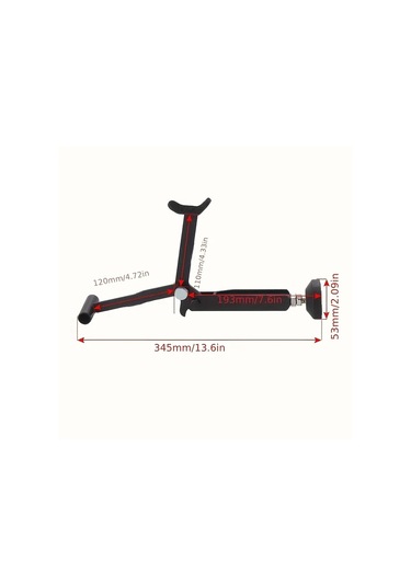 Xuweiwei Black- 1 Adet Portatif Katlanır Motorcycle Tekerlek Destek Çerçevesi Ayarlanabilir Yükseklik Kaymaz Taban Enerji Verimli Stabil Kaldıraç