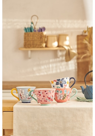 Emsan Jasmine New Bone Kupa 435 ml Mavi