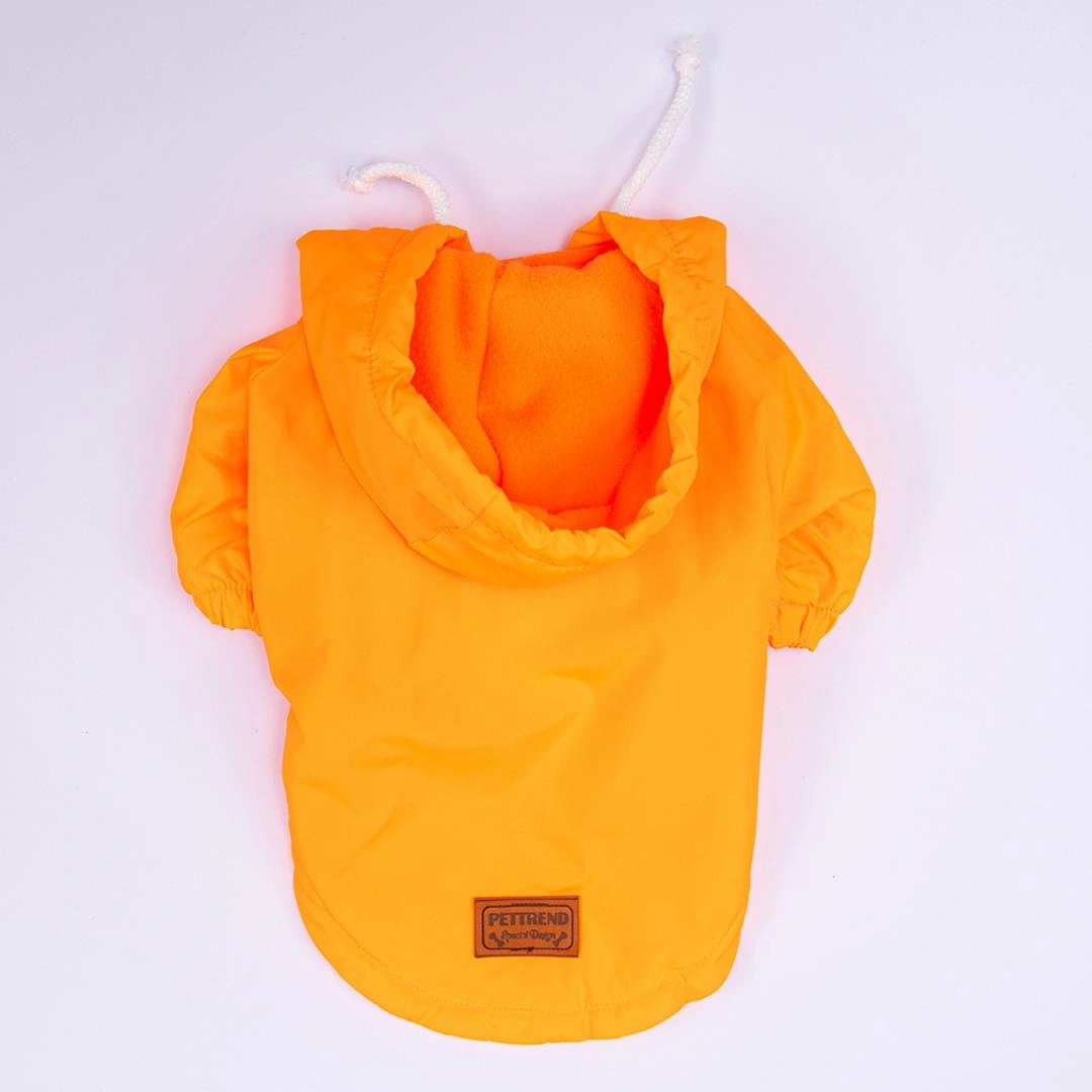 Neon Turuncu Mont Köpek Mont Köpek Kıyafeti Köpek Yağmurluğu Küçük Ve Büyük Irklar İçin
