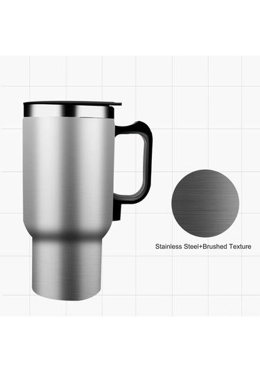 Yuntech01 12v Araç Isıtmalı Termos Bardak - 300ml Paslanmaz Çelik, 15 Dakikada 75 C, Damlama Yok, Araç Çıkırgası Bağlı Çok Renkli