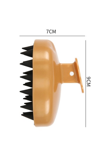 Geeroyoo Saç Bakımı İçin Rahat Tutma Kulplu Silikon Masaj Tarak, Stres Azaltıcı Ve Tüm Saç Tiplerine Uygun, Altın Renk