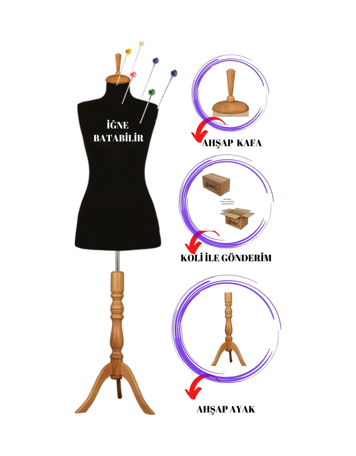 44 Beden Full Iğne Batabilen Terzi Mankeni Prova Mankeni Vitrin Mankeni Po-01 1836