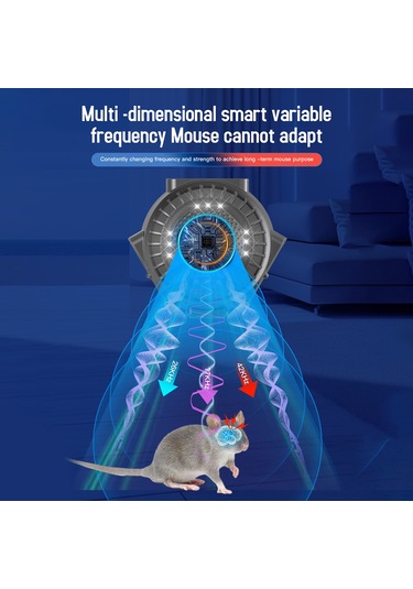 Geekyou Siyah 360 Derece 300 M² Kapsama Açıklı Elektrikli Fare, Mus, Ateş Böceği Kovucu - Ab Standartlı Abs Malzeme, 25-65khz Frekans