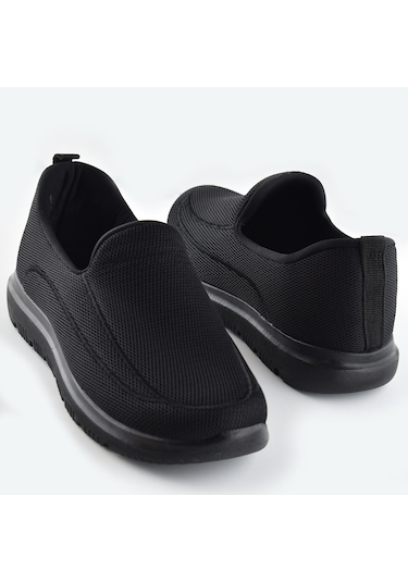 9090 Tam Ortopedik Hafif Taban Erkek Spor Ayakkabı Yazlık Hafif Taban Eva Siyah
