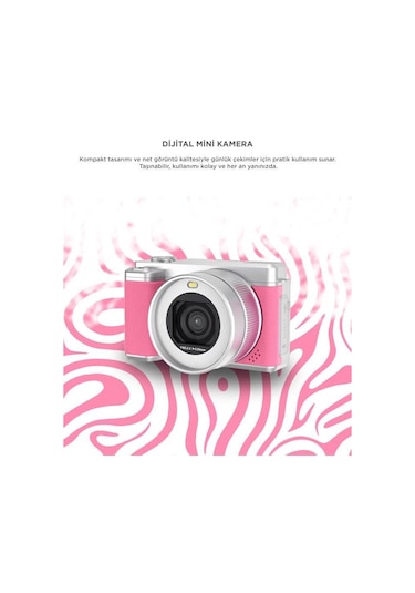 Torima CMR45 Dijital Mini Fotoğraf Video Kamera Pembe