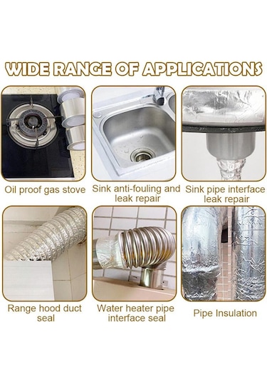 Lavabo Su Geçirmez Etiket Anti-kalıp Bant Tezgah Üstü Tuvalet Boşluğu Isı Yalıtımı Alüminyum Folyo Bant 5cm&5m&0.1mm