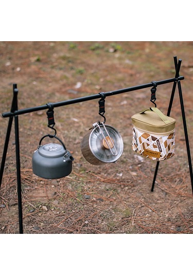 Mufunye 7 Parça Kamp Mutfak Şase Seti: 3 Plastik Şişe + 4 Cam Kavanoz, Oxford Kumaş Taşıma Çantası - Sarı Sarı