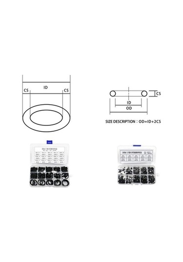 Pazly 200/225 Adet Nitril Kauçuk O-ring Conta Halkası Seti Yüksek B Nbr Sızdırmazlık Elastik Contalar