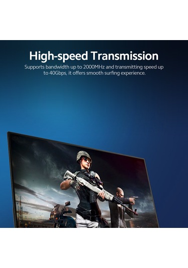 Geeksen Yüksek Hız 40gbps Cat8 Ethernet Kablosu - 2000mhz Bant Genişliği, Altın Kaplama Bağlantı