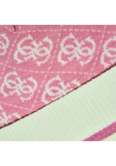 Guess Logo Baskılı Bere Gül Kurusu