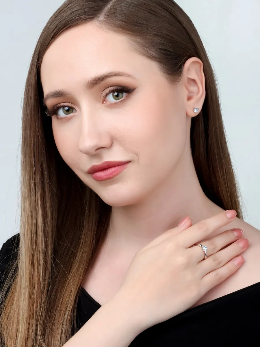 Uvelirnye Tradicii Doğal Topazlı Sky 925 Ayar Gümüş Küpeler 293813734 Diğer