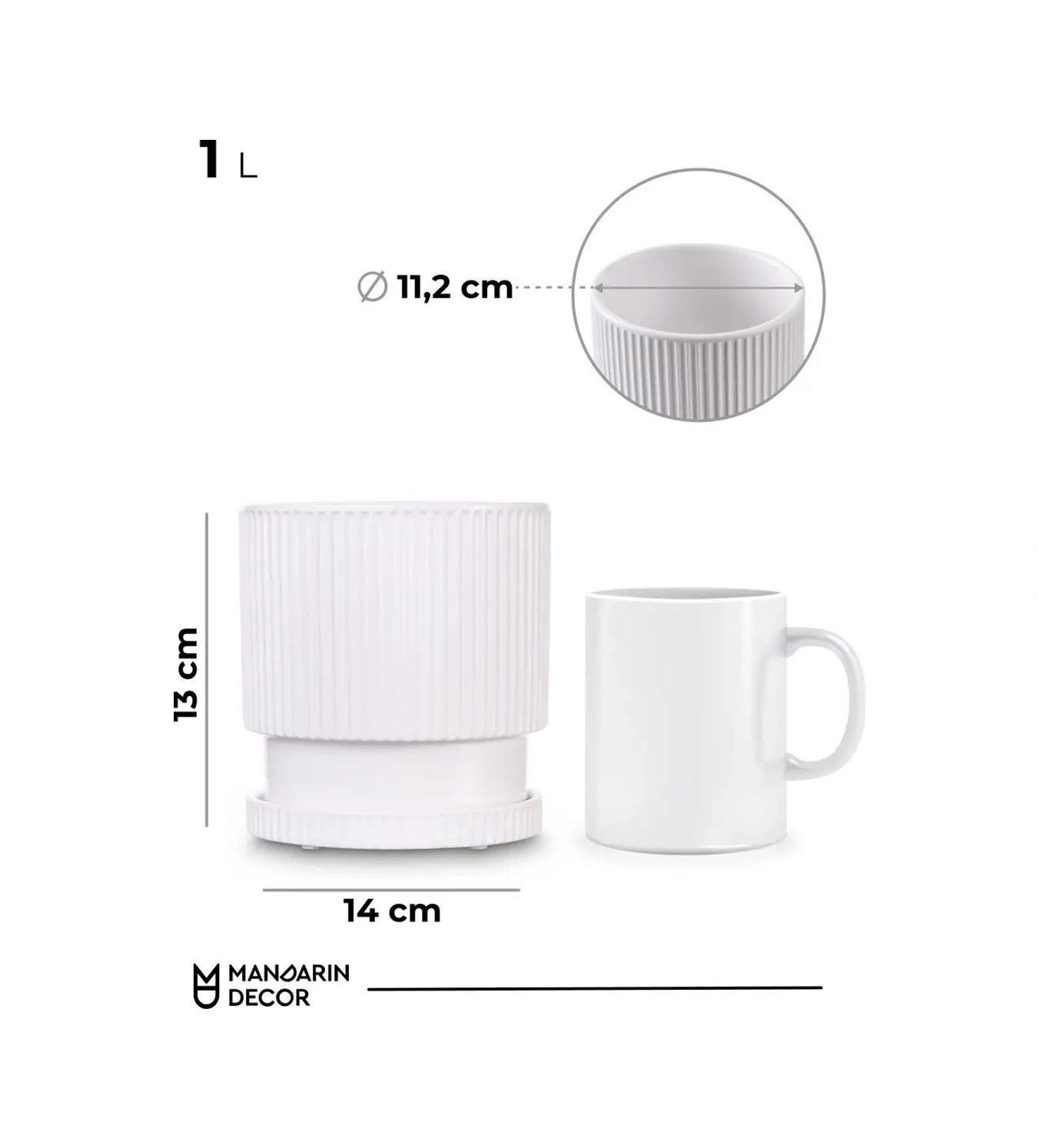 Mandarin Decor Çiçek Saksısı Seramik, Dekoratif Çiçeği İçin Dekoratif Saksı 145728659