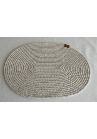 Jüt Amerikan Servis Sofra Altlığı, Masa Dekoru Supla Oval 30x40 8li Beyaz