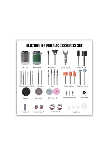 100pcs Güç Döner Takım Aksesuarları Kiti, Kesme, Zımparalama İçin 1/8 İnç Shank Dıy Evrensel Testmen