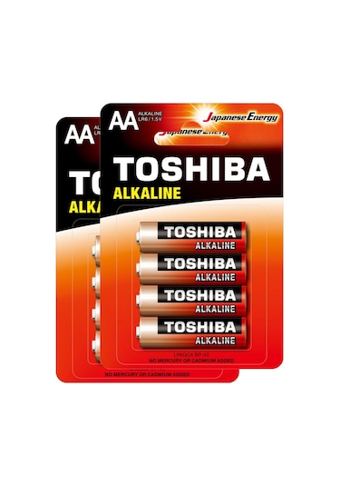 TOSHIBA LR6 BLS ALKALINE KALEM PİL 8Lİ