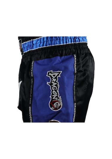 Dragondo Mt3018 Muaythai Şortu Nakışlı Muay Thai Şortu Mavi - Siyah Dragondo Mt3018 Muaythai Şortu Nakışlı Muay Thai Şortu Mavi - Siyah