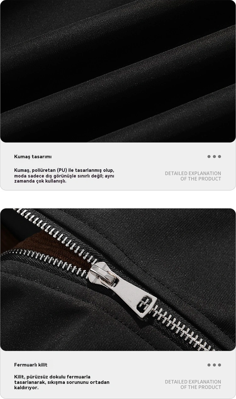 İlkbahar Ve Sonbahar Yakalı Erkek Günlük Spor Ceket İş Ceketi Haki