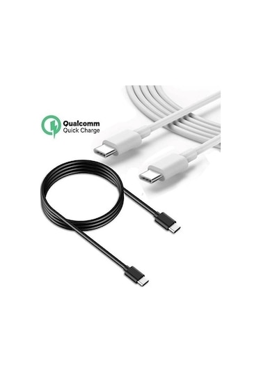 Wozlo Iki Ucu Type-C Hızlı Şarj Data Kablosu Type C Kablo 1M (533636179)