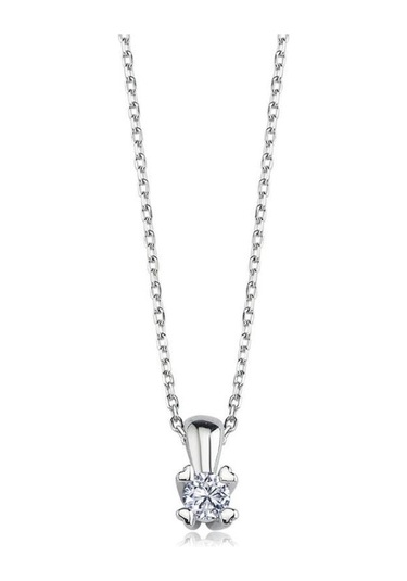 Swarovski Zirconia 0.60 Karat Kalp Tırnak Tektaş İkili Gümüş Set