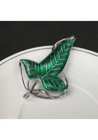 Lemestar Yaprak Desenli Broş - Allyuminyum Malzeme, 6.1x4.1 Cm, Çok Katmanlı Elektrokaplama Teknolojisi İle Dayanıklı Tasarım Çok Renkli