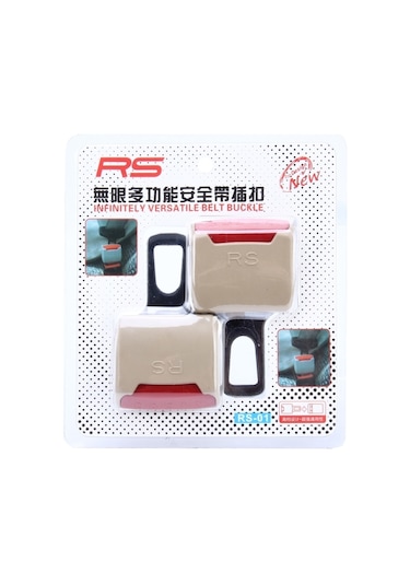 Sones 2 Adet Rs-01 Universal Araç Emniyet Kemeri Uzatma Tokası Haki