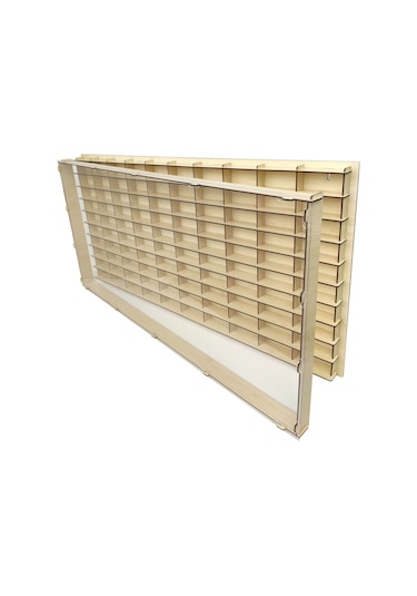 Şeffaf Kapaklı 100 Araçlık Yatay Akçaağaç