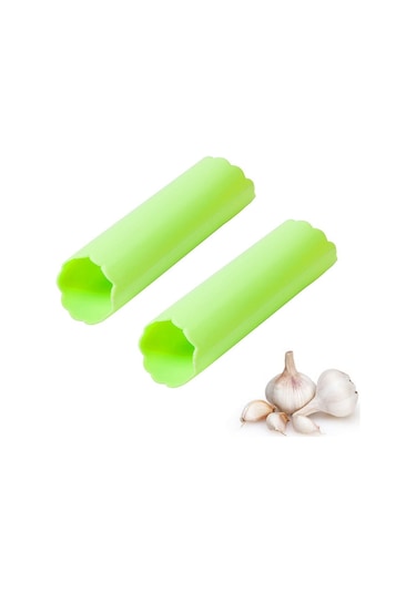 Cbtx Mutfak Soyma Sarımsak Presi Sarımsak Soyucu Elinize Zarar Vermez Silikon Sarımsak Soyucu Yeşil