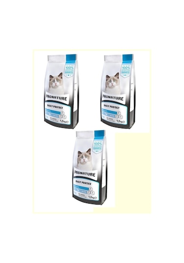 Pronature Daily Protect Hamsili ve Pirinçli Yetişkin Kedi Maması 3 x 1500 G