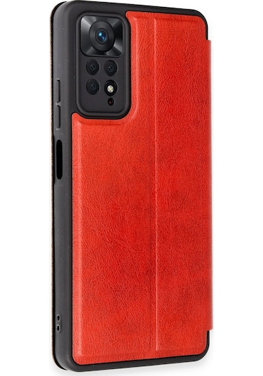 Newface Xiaomi Redmi Note 12 Pro 4g Kılıf Flip Cover Semeglbl - 34 - Kırmızı